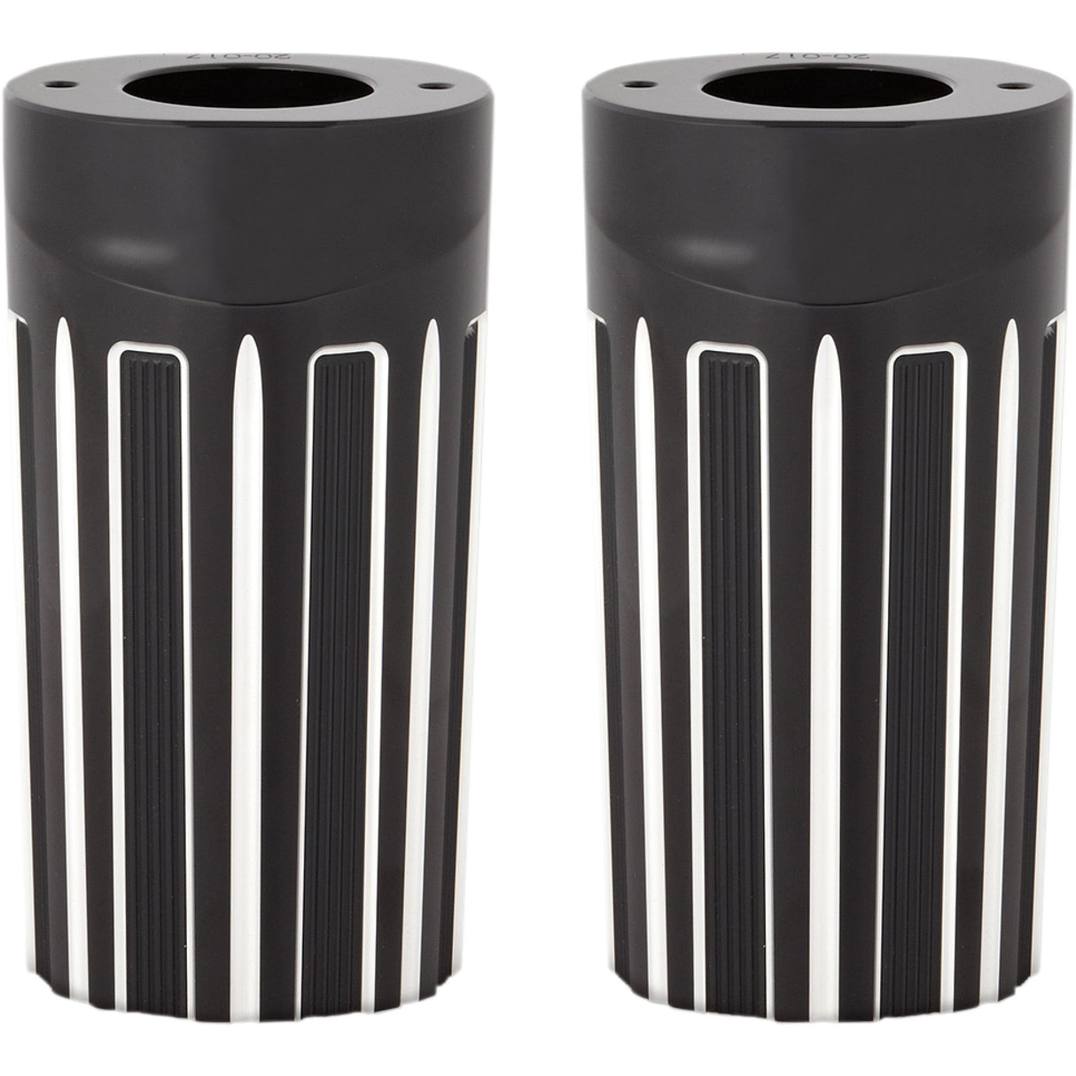 Arlen Ness Aluminum Fork Boot Covers — 10 Gauge Black Anodized 10-Gauge - 20-017 For Harley Touring 1986-2013