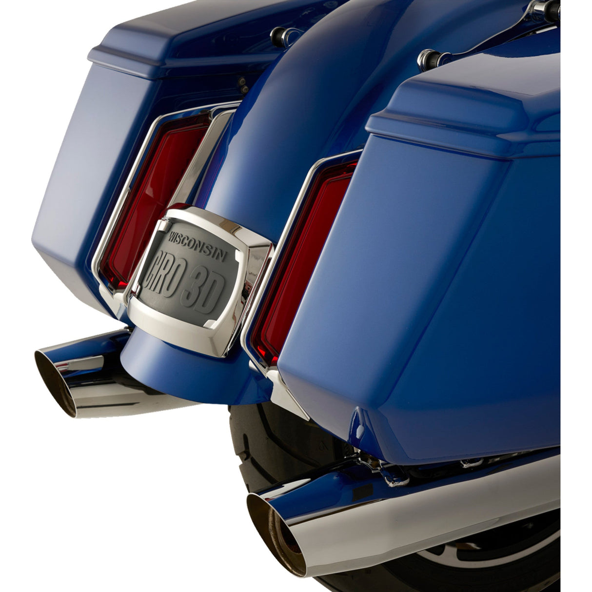 CIRO 2040-3483 42052 Filler Panel Tail Lights red lens - chrome