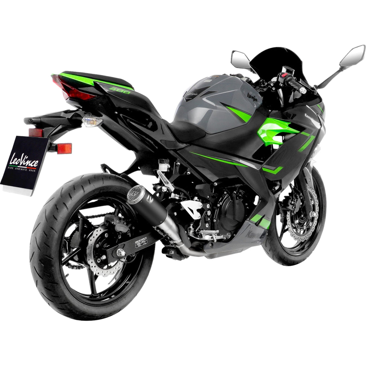 LEOVINCE 1811-4839 15400SBU LV Corsa S Black Edition Slip-On Muffler kawasaki ninja 400/500