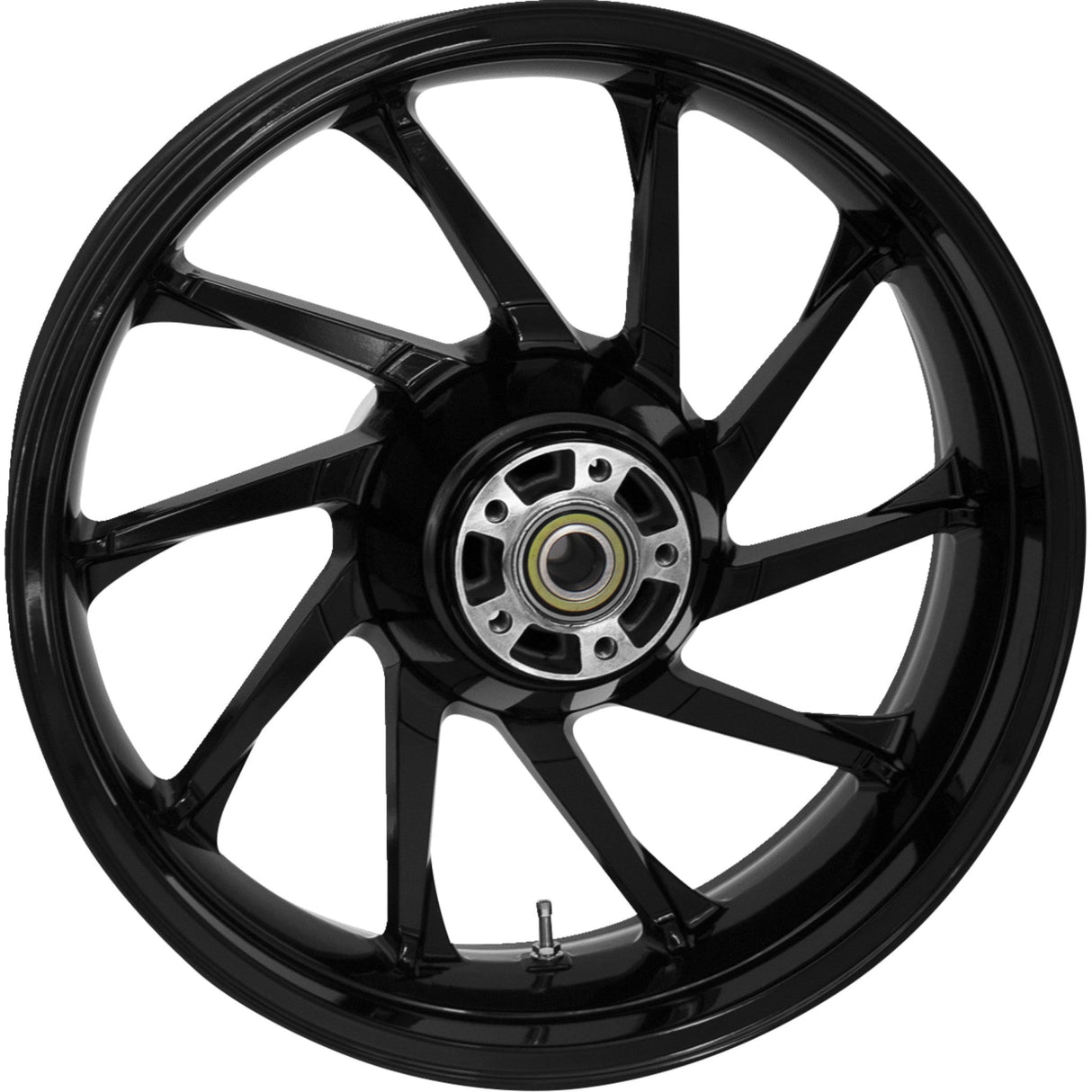 Coastal Moto Hurricane Precision Cast 3D Wheel Hurricane 3D Rear Single Disc With ABS Black 18x5.5 - 3D-HUR185SB-ABST For Harley Touring 2009-2026