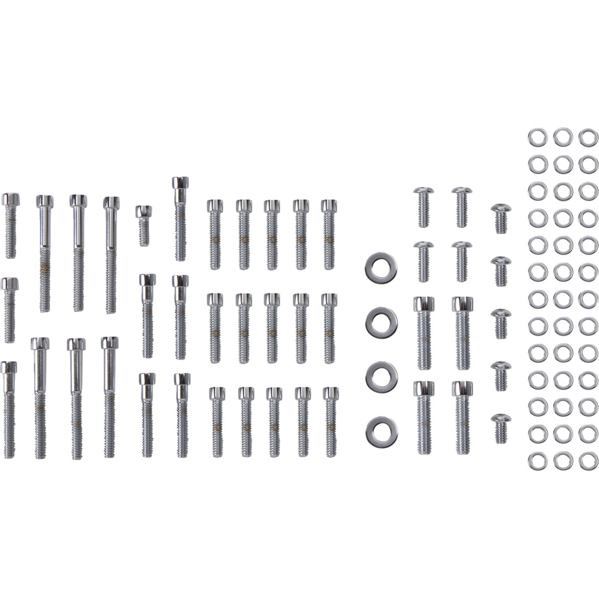 Gardner-Westcott Side Cover Bolt Kit Socket-Head Chrome - P-10-17-01 For Harley Touring 1999-2006