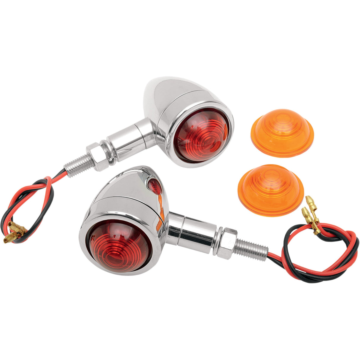 DRAG SPECIALTIES Custom Bullet Marker Lights — Light Mini-Bullet Kit - Amber/Red