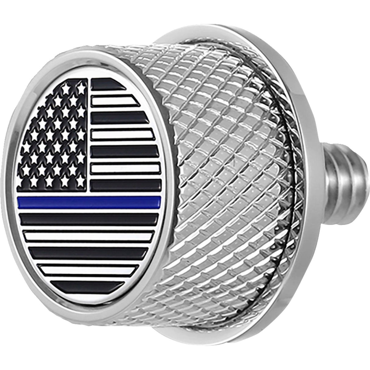 FIGURATI DESIGNS 0820-0206 FD70-SEAT KN-SS Seat Mounting Knob stainless steel - blue line american flag
