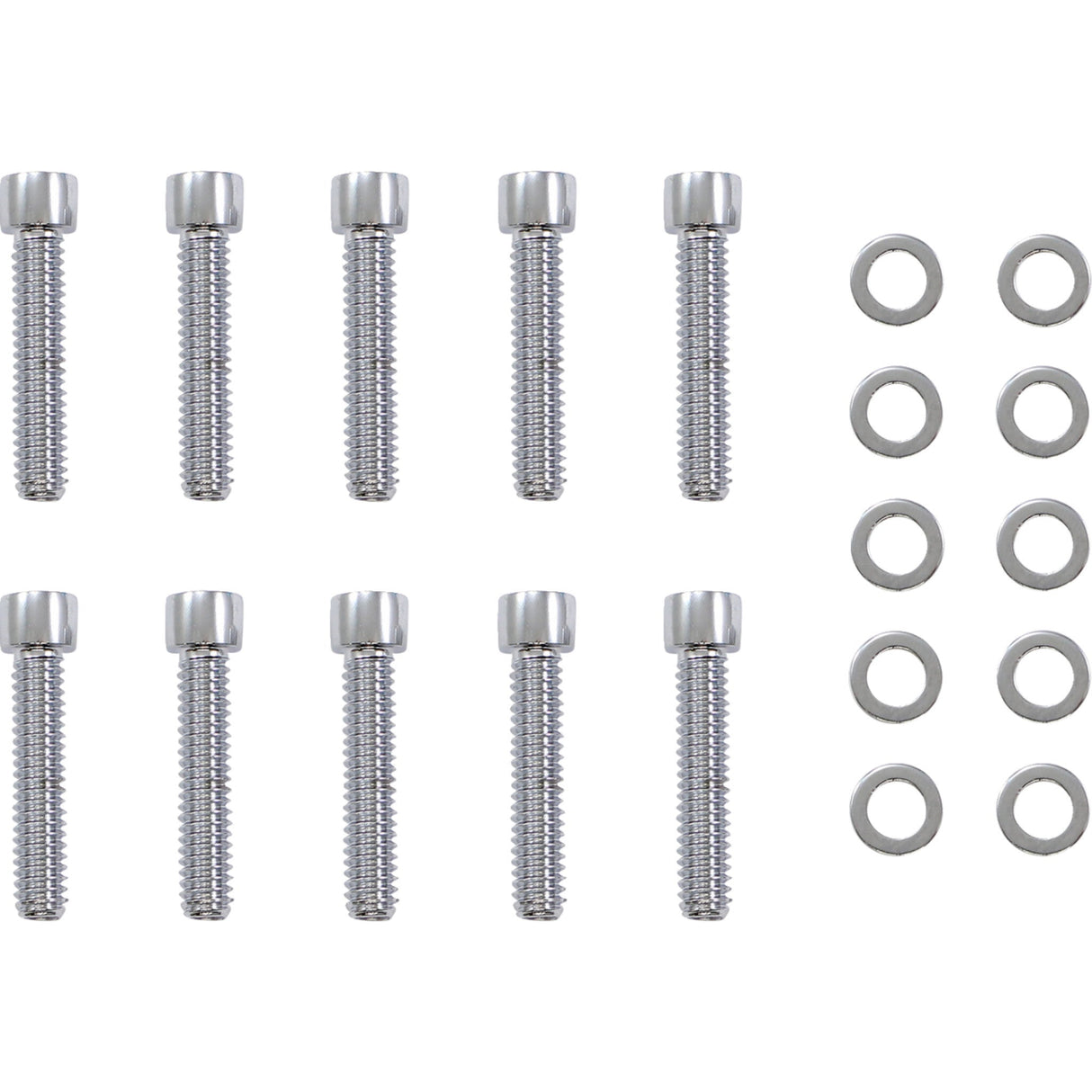 Gardner-Westcott Cam Cover Bolt Kit Socket-Head Chrome Twin Cam - P-10-18-06 For Harley Motorcycles 1999-2017