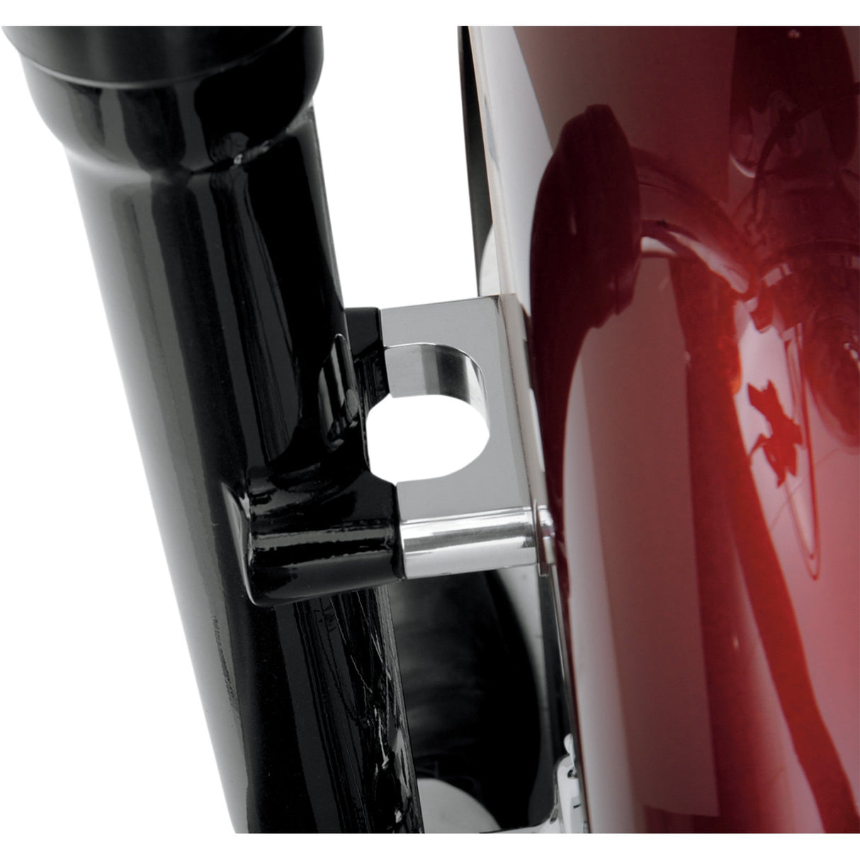 Klock Werks Tire Hugger Front Fender Mounting Block For 21" Wheels Chrome - KWFS-02-0106-C For Harley 1984-2013