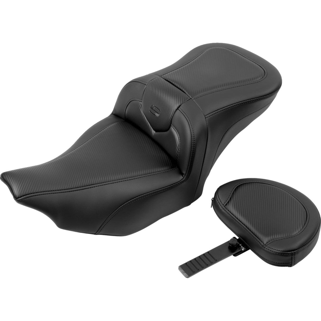Saddlemen Roadsofa™ Carbon Fiber Seat With Backrest - 823-07-185B0 For Harley Touring 2023-2026