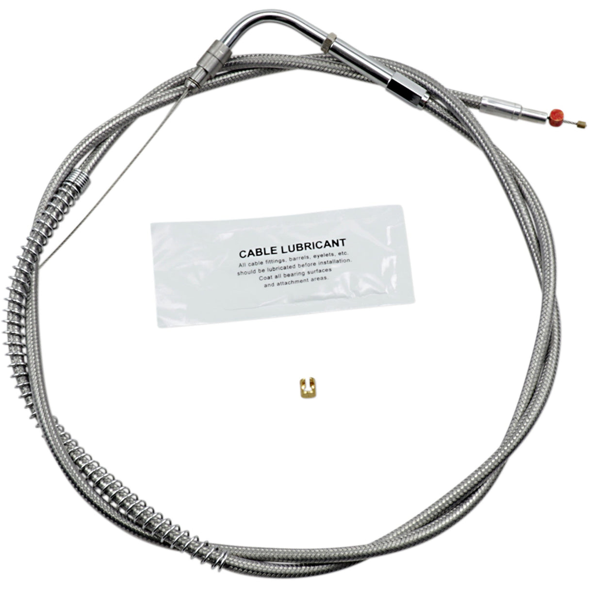 Barnett Stainless Steel Throttle Idle Cable +8" - 102-30-30020-8 For Harley Touring 1996-2001