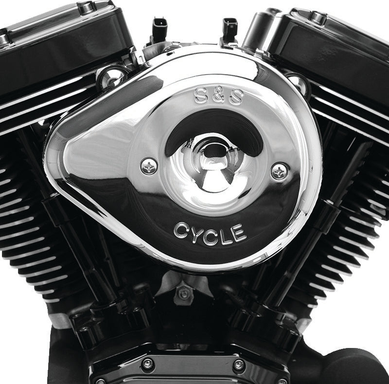 S&S Cycle Fuel-Injected Softail Stealth Air Cleaner Kit W Chrome Teardrop Cover - 170-0528 For Harley Motorcycles 2001-2017