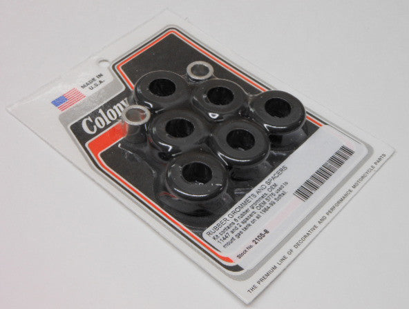 Colony Machine Rubber Grommets Spacers GAS Tank MNT Kit S0FTAIL - 2105-8 For Harley Softail 1984-1999