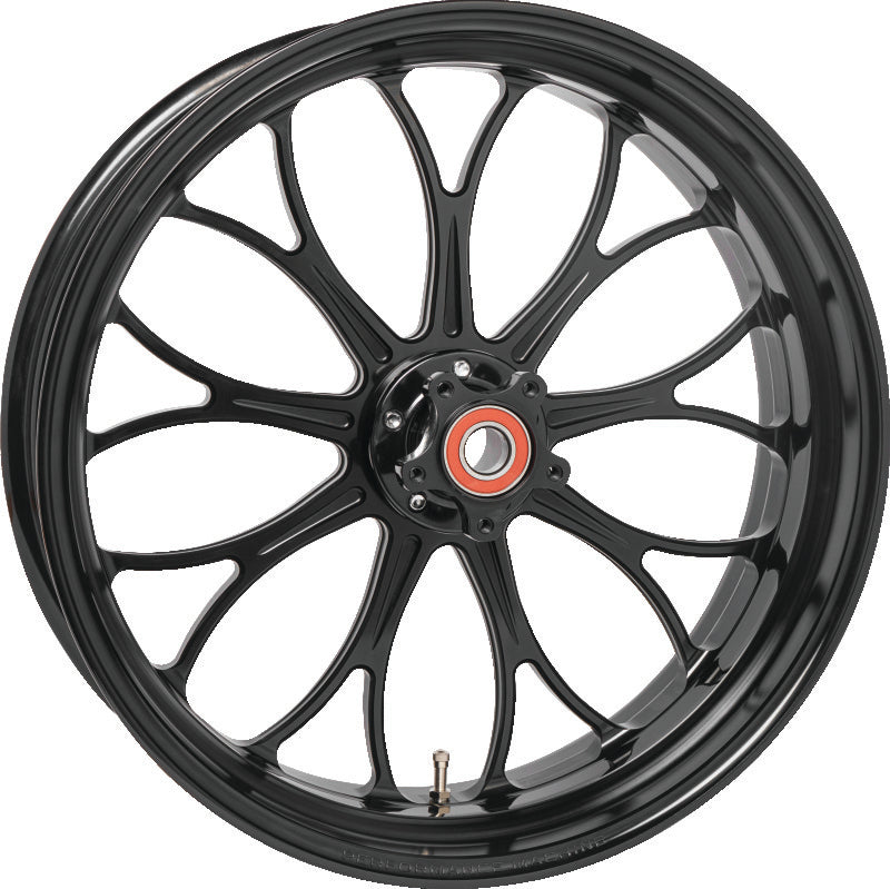 Performance Machine 21x3.5 Forged Wheel Revolution Black Ano - 1204-7106R-RVNAJAP-B For Harley Touring 2008-2021
