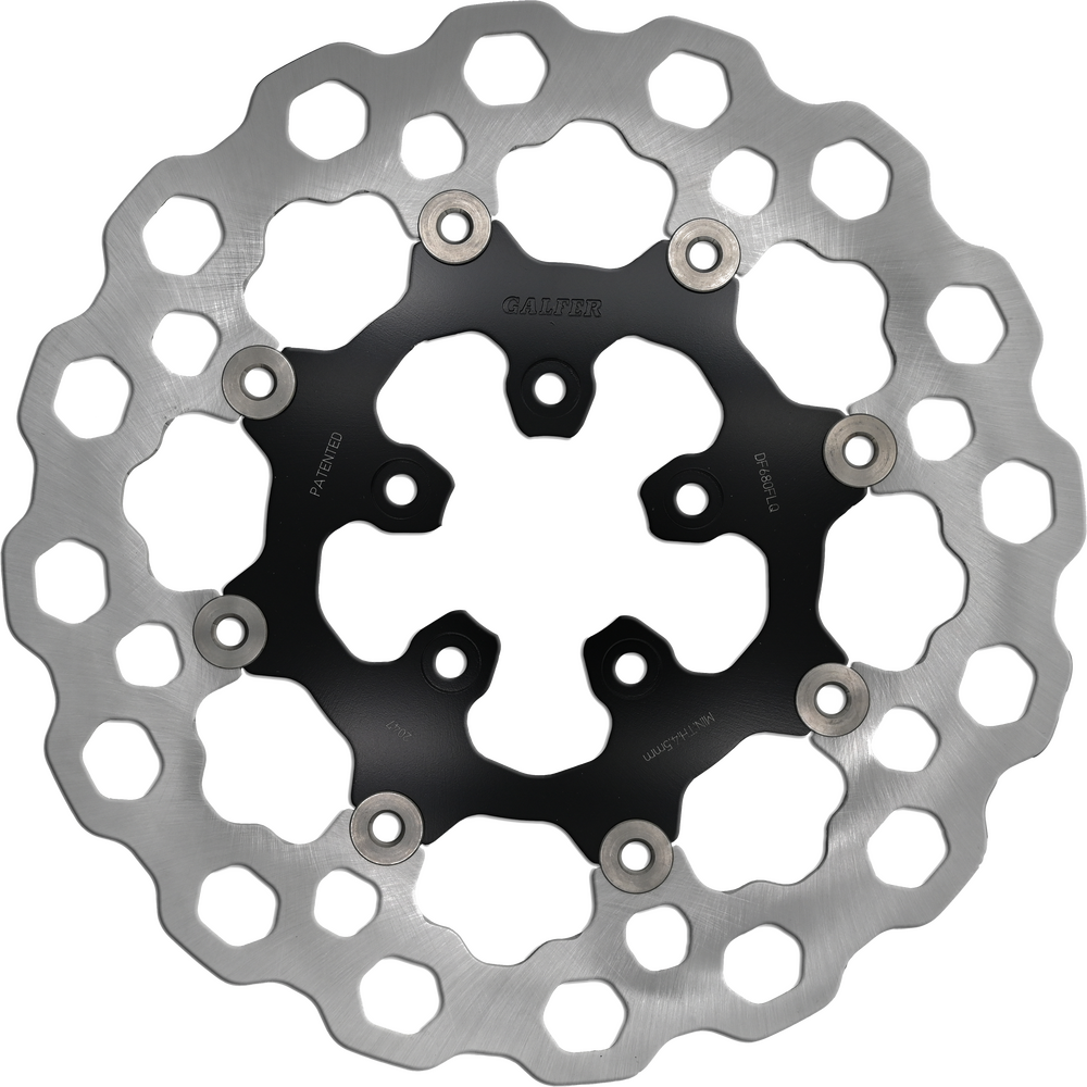 Gbrakes Rotor 11.5" Floating Cubiq Front Black - DF680FLQ For Harley Motorcycles 2000-2014