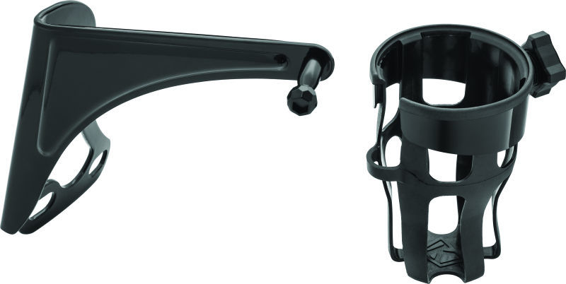 Kuryakyn Reflex Drink Holder-Passenger Mount Black - 6489 For Harley Touring 1998-2013