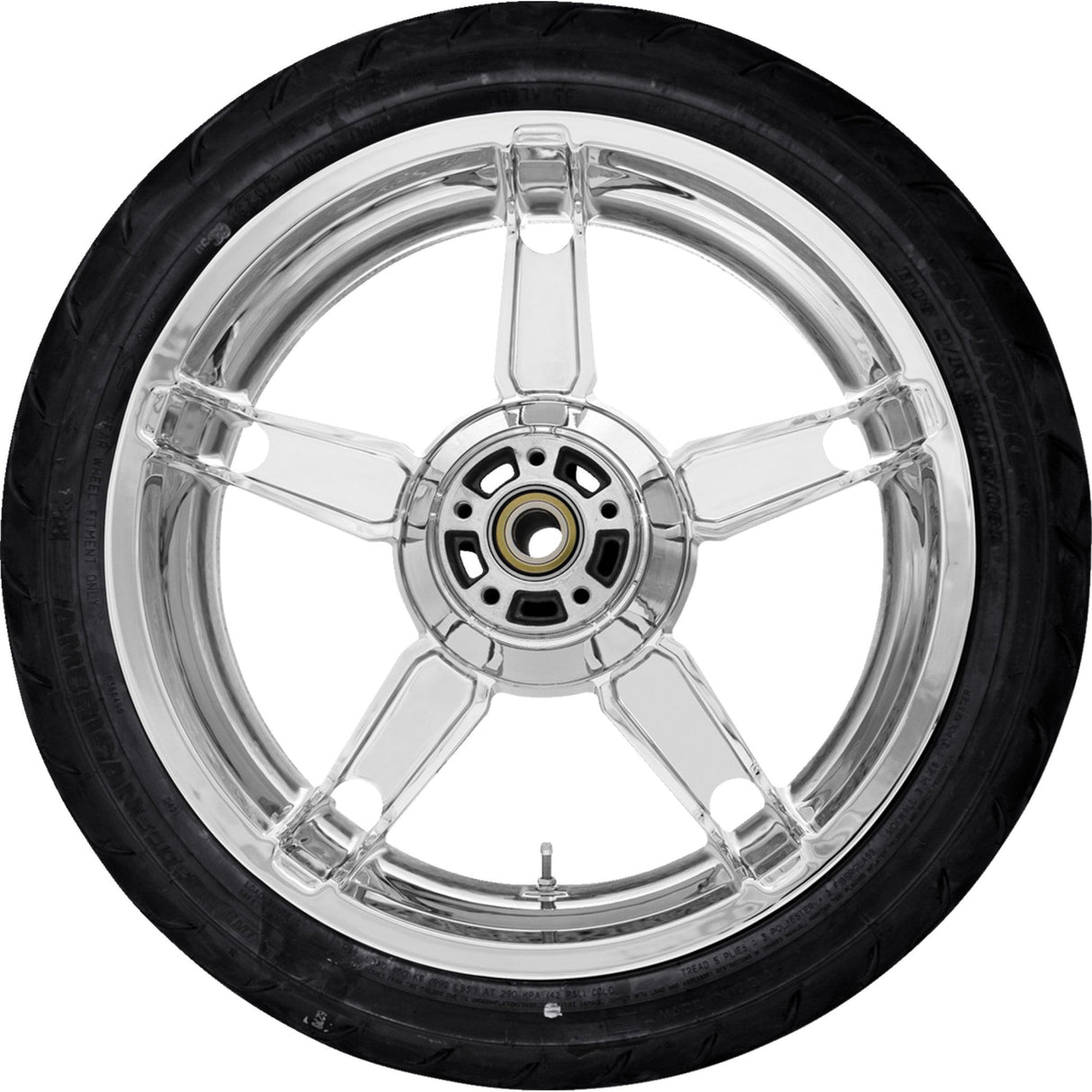 COASTAL MOTO 0336-0037 PKG-DAY185CH-24ABST Daytona Rear Wheel/Tire Combinations with TPMS Pre-Installed Daytona Rear Wheel - Chrome (18") | Dunlop AE Tire (180/55B18)