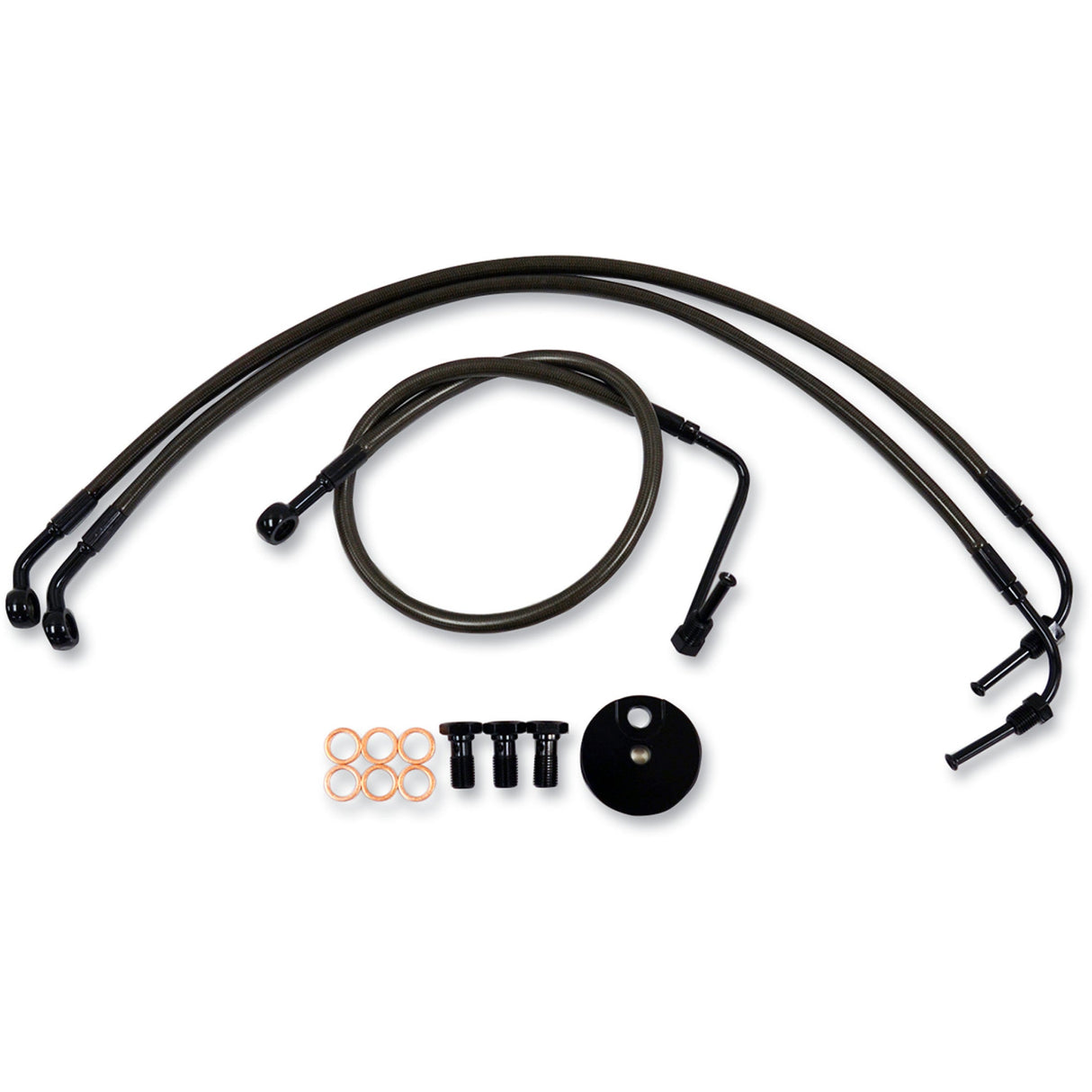 La Choppers Midnight Series Brake Line - LA-8006B13M For Harley Touring 1996-2007