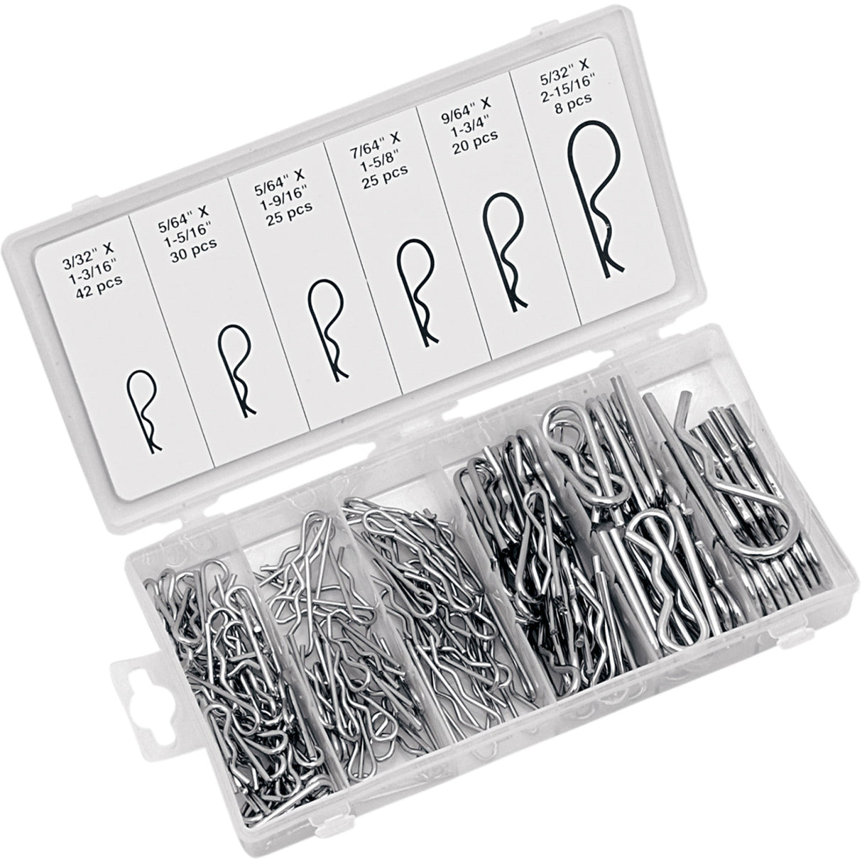 PERFORMANCE TOOL 2402-0092 W5210 Hitch Pin Assortment Pin Assortment - Hitch - 150-Piece