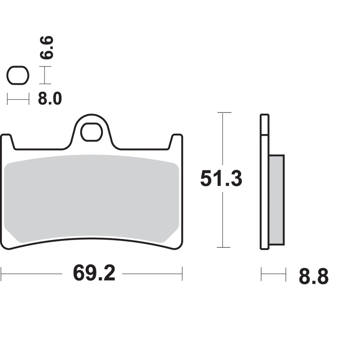 SBS 1722-0696 634HS HS Street Excel Sintered Front Brake Pads HS Brake Pads - Yamaha - 634HS