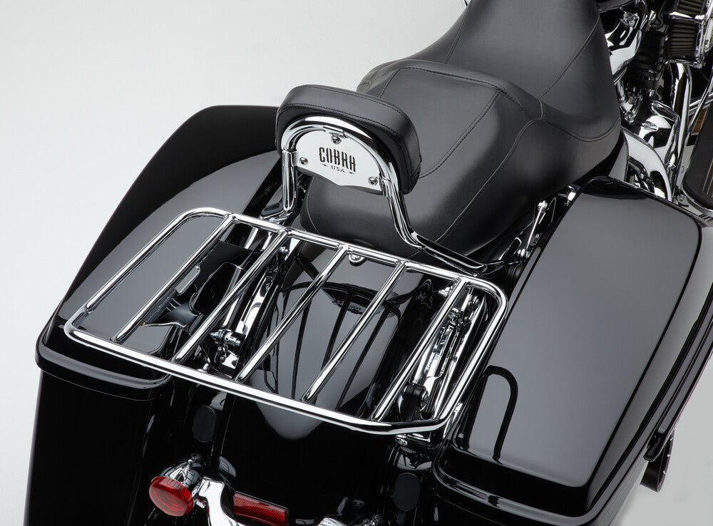 Cobra Detach Backrest Short Chrome - 602-2200 For Harley Touring 2009-2026