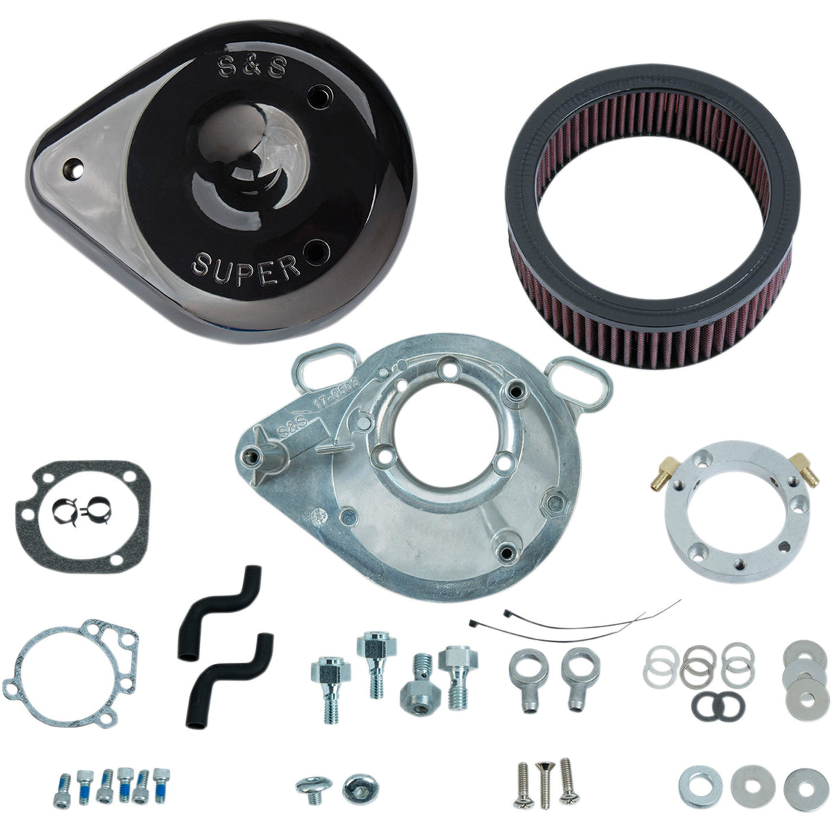S&S CYCLE 1010-2164 170-0304B Teardrop Air Cleaner - Gloss Black