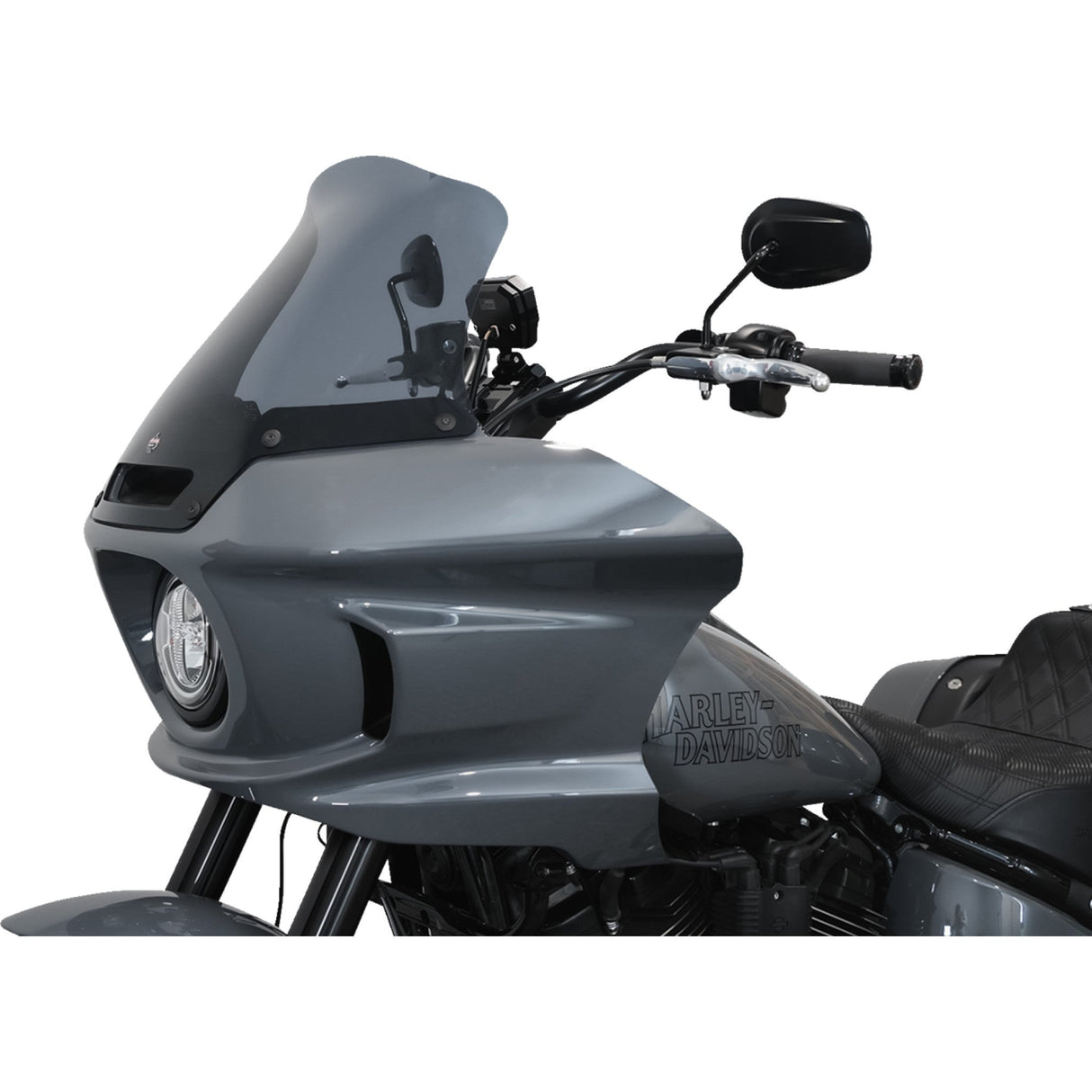 Klock Werks Flare® Windshield 10" Dark Smoke - KWW-02-0611 For Harley Softail Low Rider 2022-2026