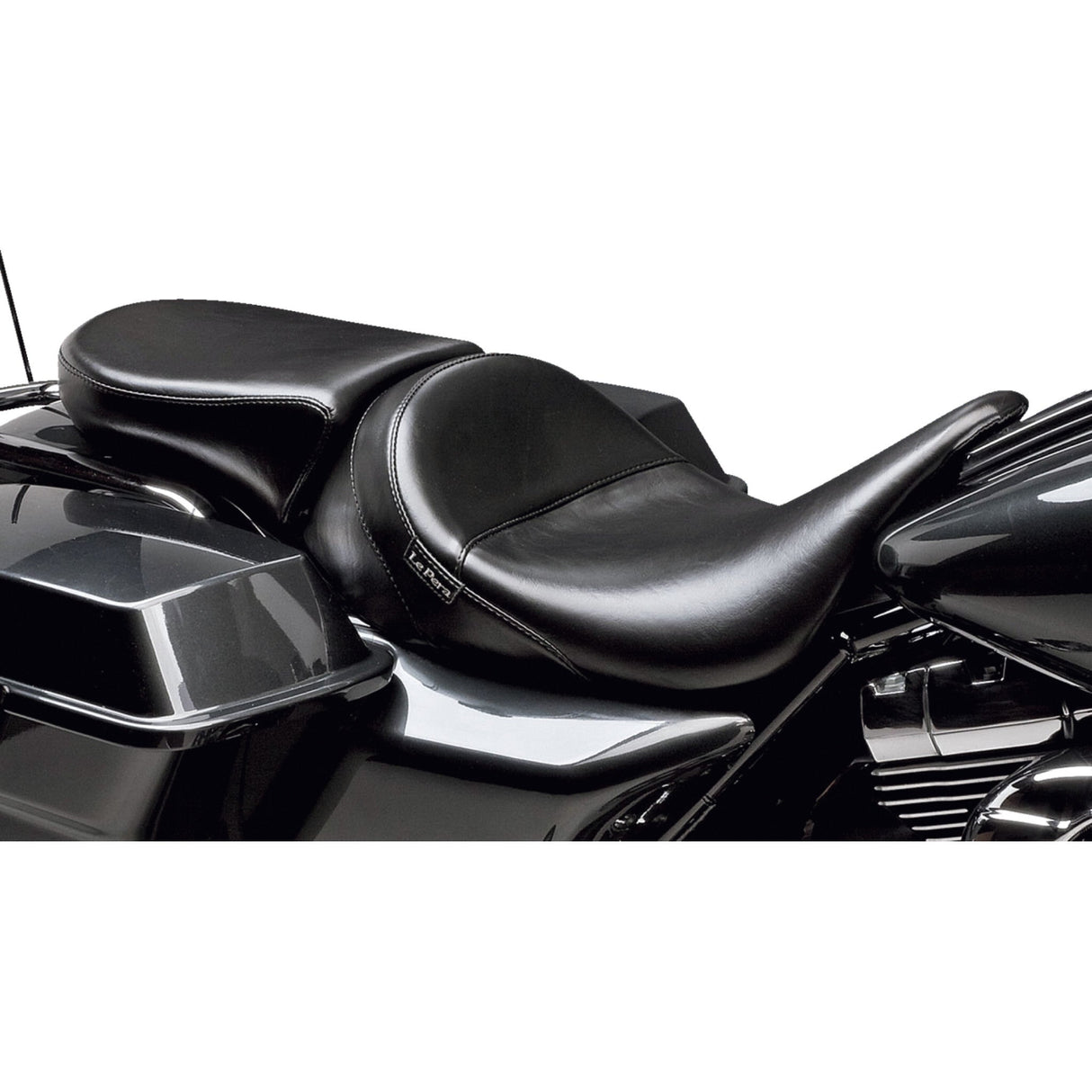 LePera Bare Bones Series Pillion Pad — Smooth Deluxe Smooth Black - LK-005PDX For Harley Touring 2008-2023