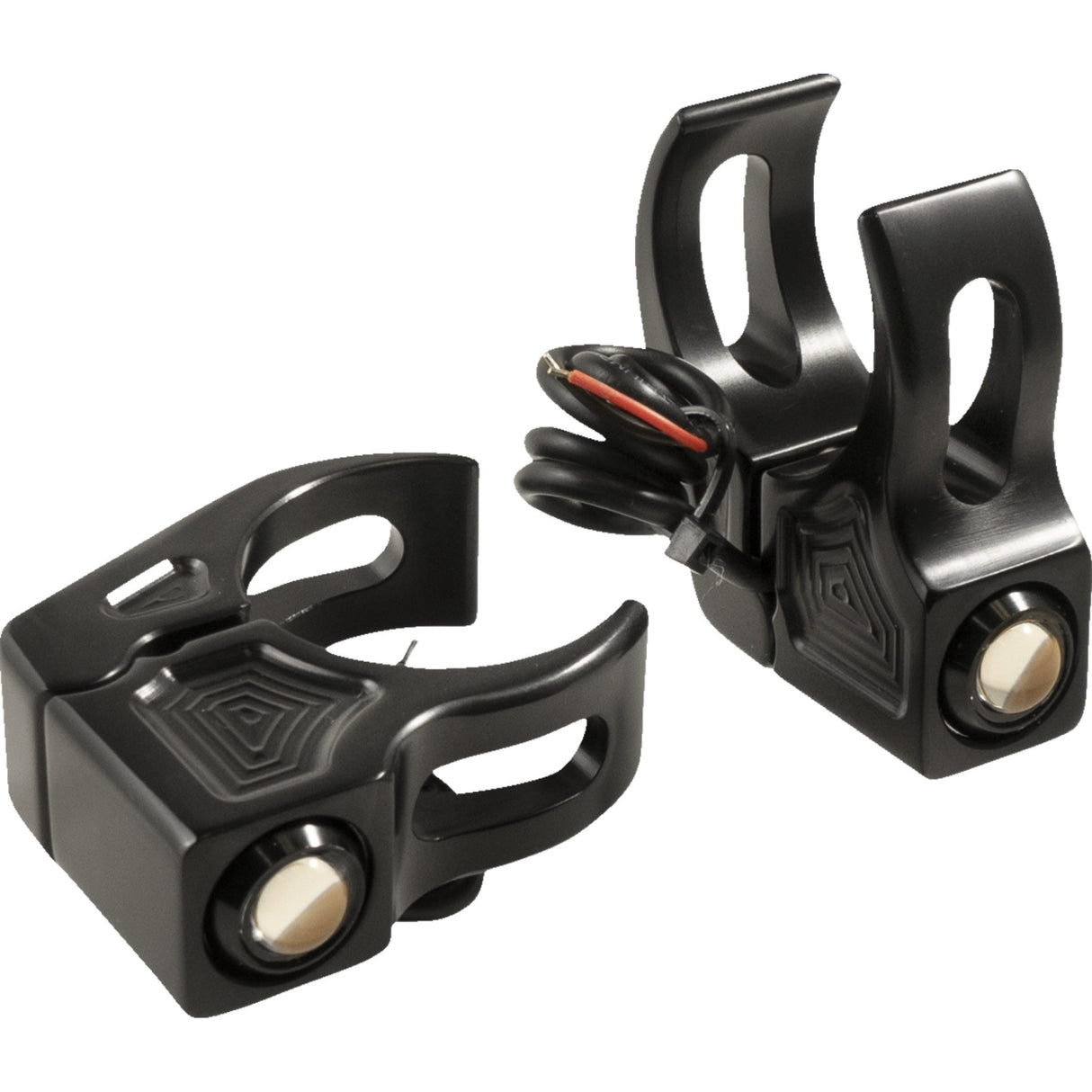 JOKER MACHINE 2020-2142 05-220-1 Fork Mount Turn Signals - 39 mm - Amber - Black