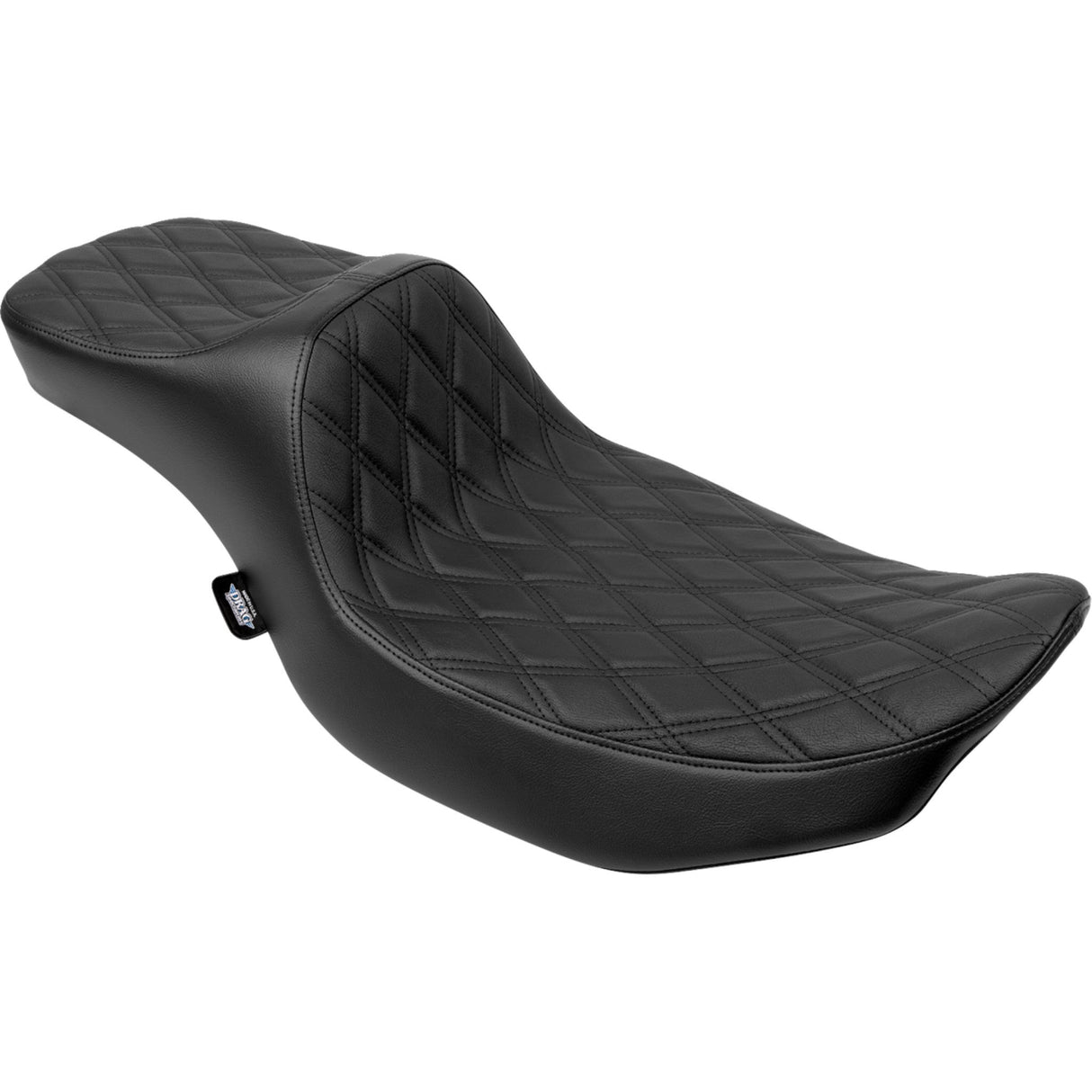 DRAG SPECIALTIES SEATS 0801-2034 Extended Reach Predator III Seat Extended Reach Predator III Set - Double Diamond - Black Stitching - Vinyl - FLH/FLT '23-'24