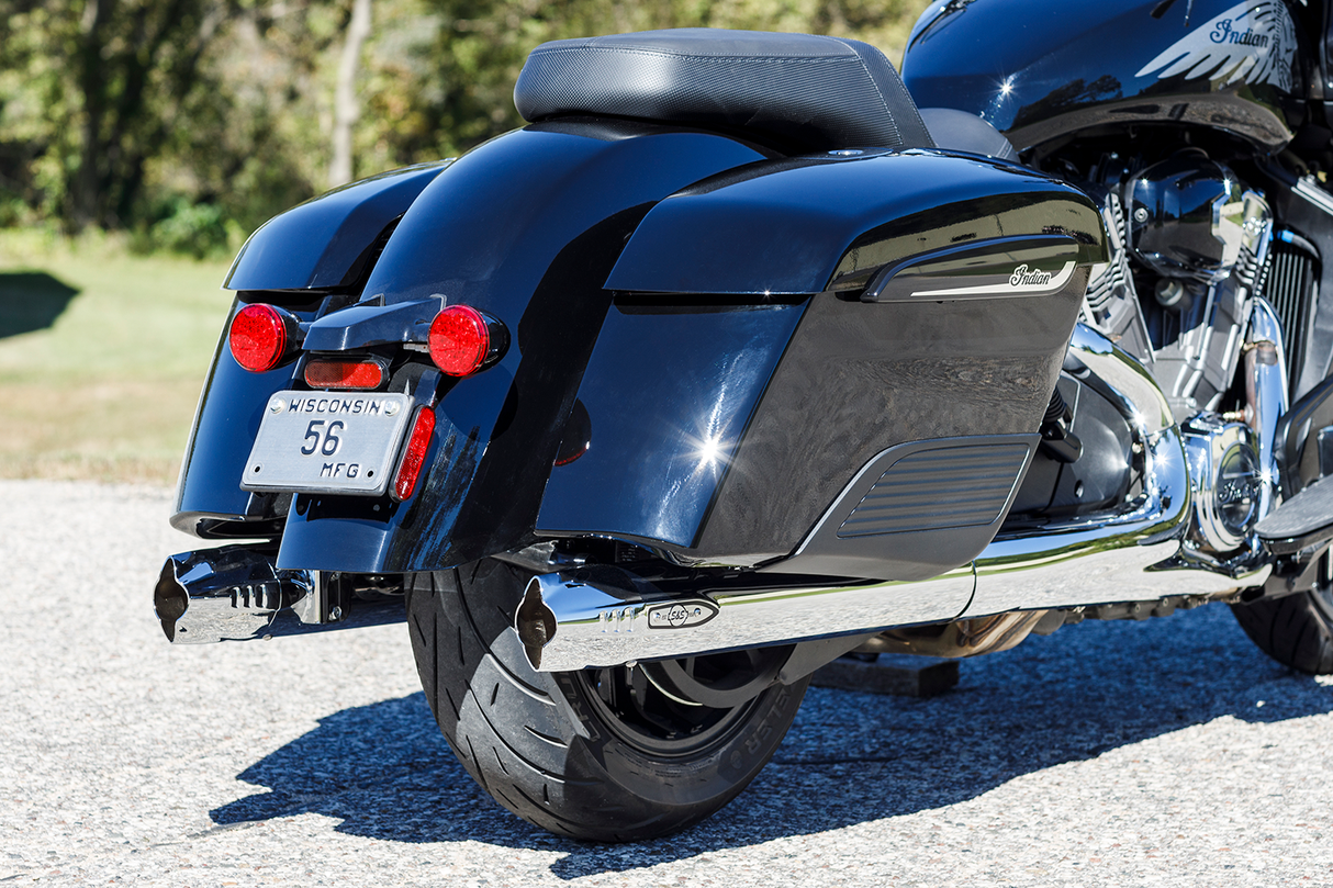 4" Broadhead Slip-On Mufflers - Fishtail - Chrome - 1801-1766