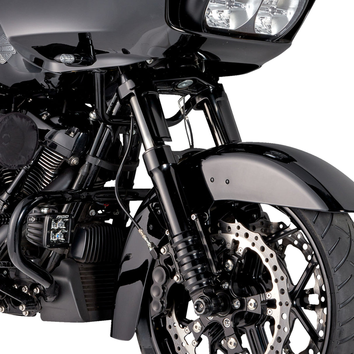 Arlen Ness Method No Flex Fork Legs 49 Mm Black Anodized For Factory Brake Caliper - 120-002 For Harley Touring 2014-2026