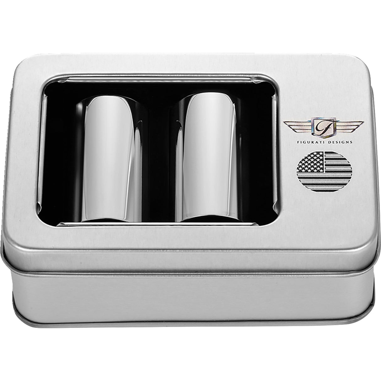FIGURATI DESIGNS 3550-0377 FD26-DC-2545-SS Docking Covers american flag - long - contrast cut - silver