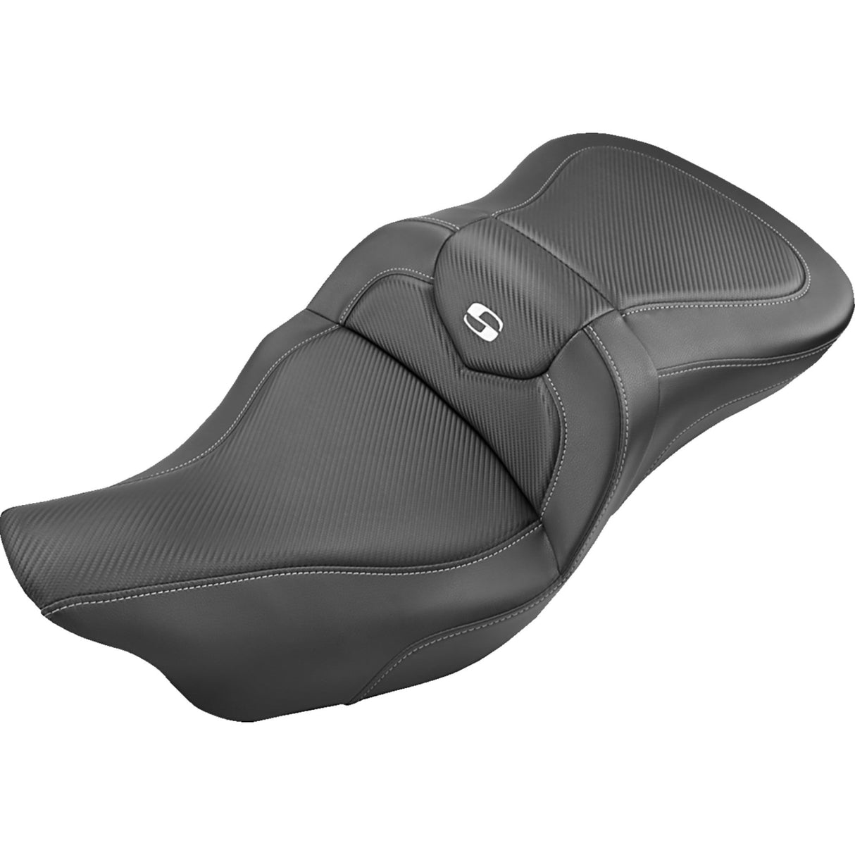 Saddlemen Roadsofa™ Trike Seat Carbon Fiber Without Backrest Black - 808-07B-185T For Harley Touring 2008-2025