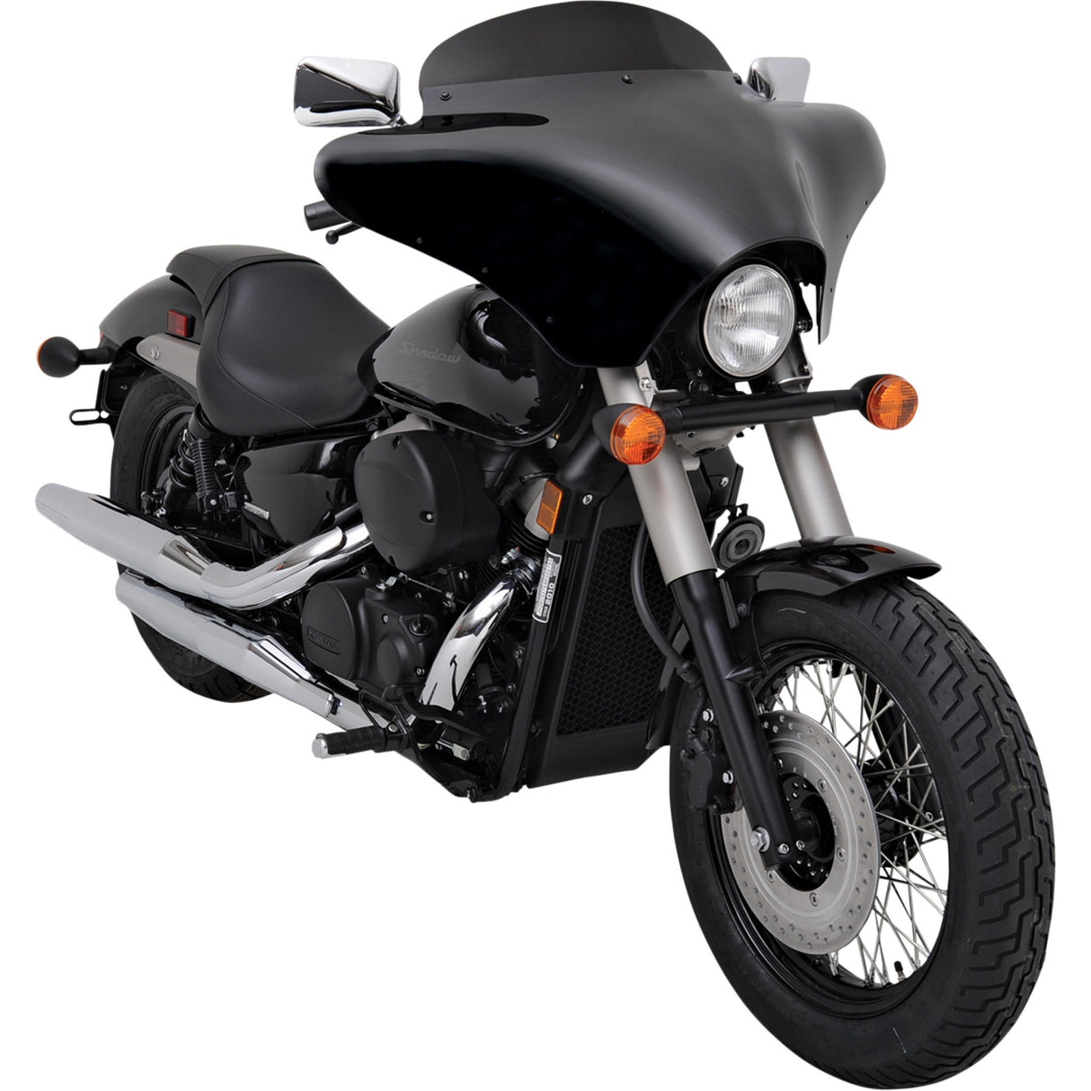 MEMPHIS SHADES 2310-0215 MEP8501 Batwing Fairing Windshield Fairing Shield - 5" - Black