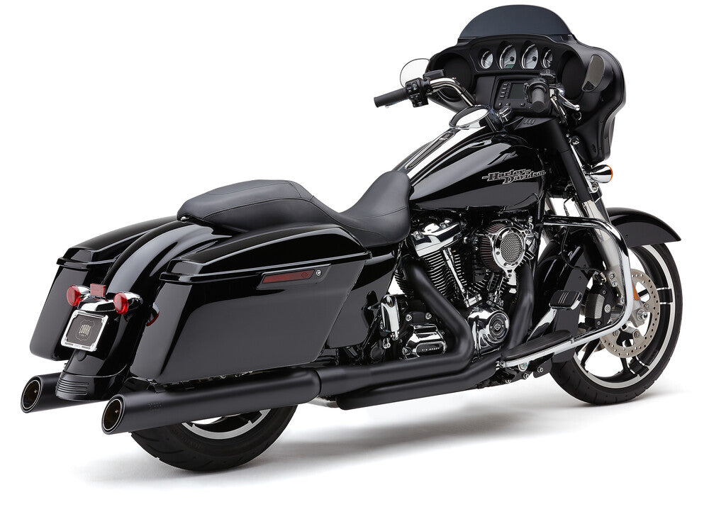 Cobra 909 Uppercut Slip-ONS Black FLH FLT - 6269RB For Harley Touring 2017-2026
