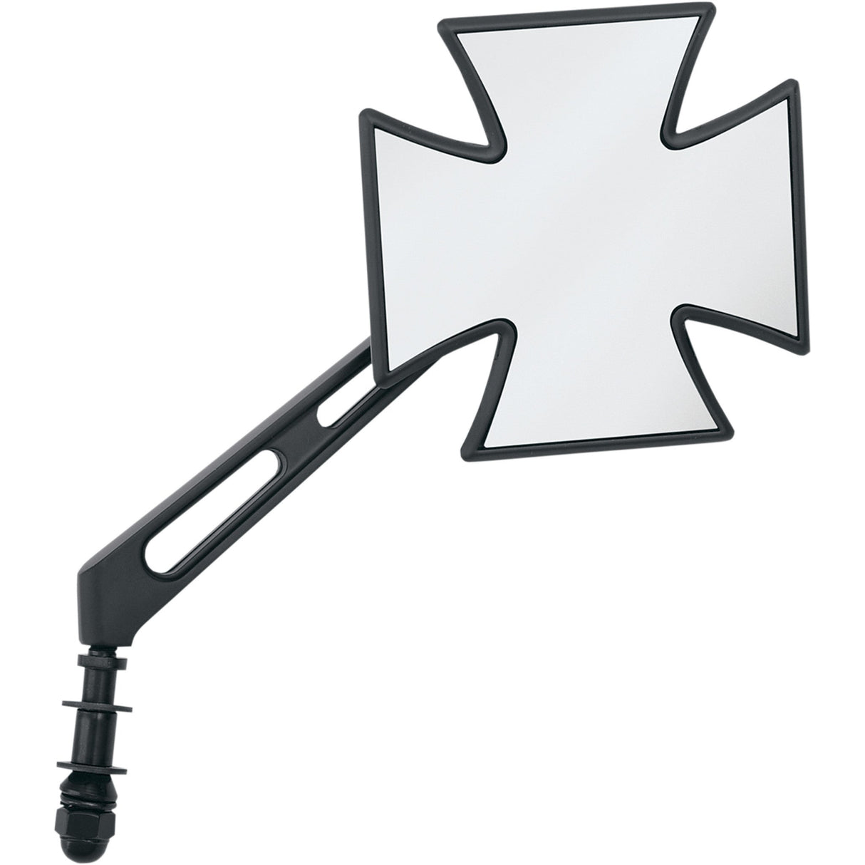 DRAG SPECIALTIES 0640-0444 Maltese Mirror Cross Mirror - Air Stem - Black