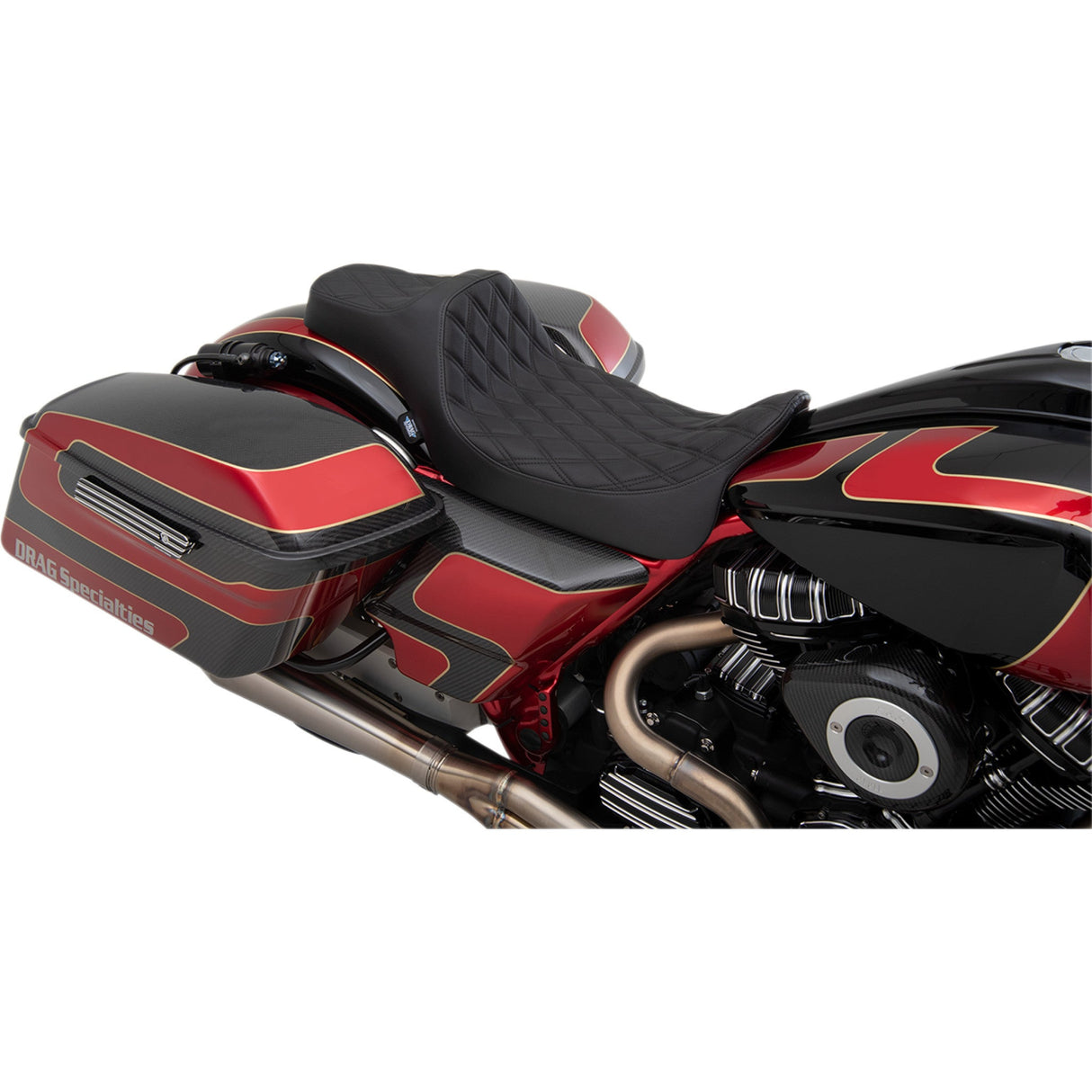 DRAG SPECIALTIES Extended Reach Predator III Seat - FL '08-'23