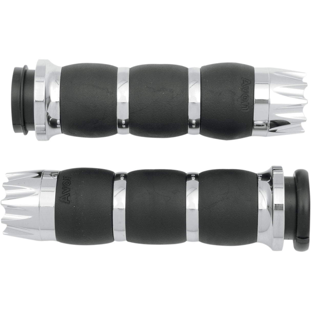 AVON GRIPS 0630-1195 AIR-93-FLY-EX Excalibur Velvet Air Grips Grips - Excalibur - Velvet - TBW - Chrome