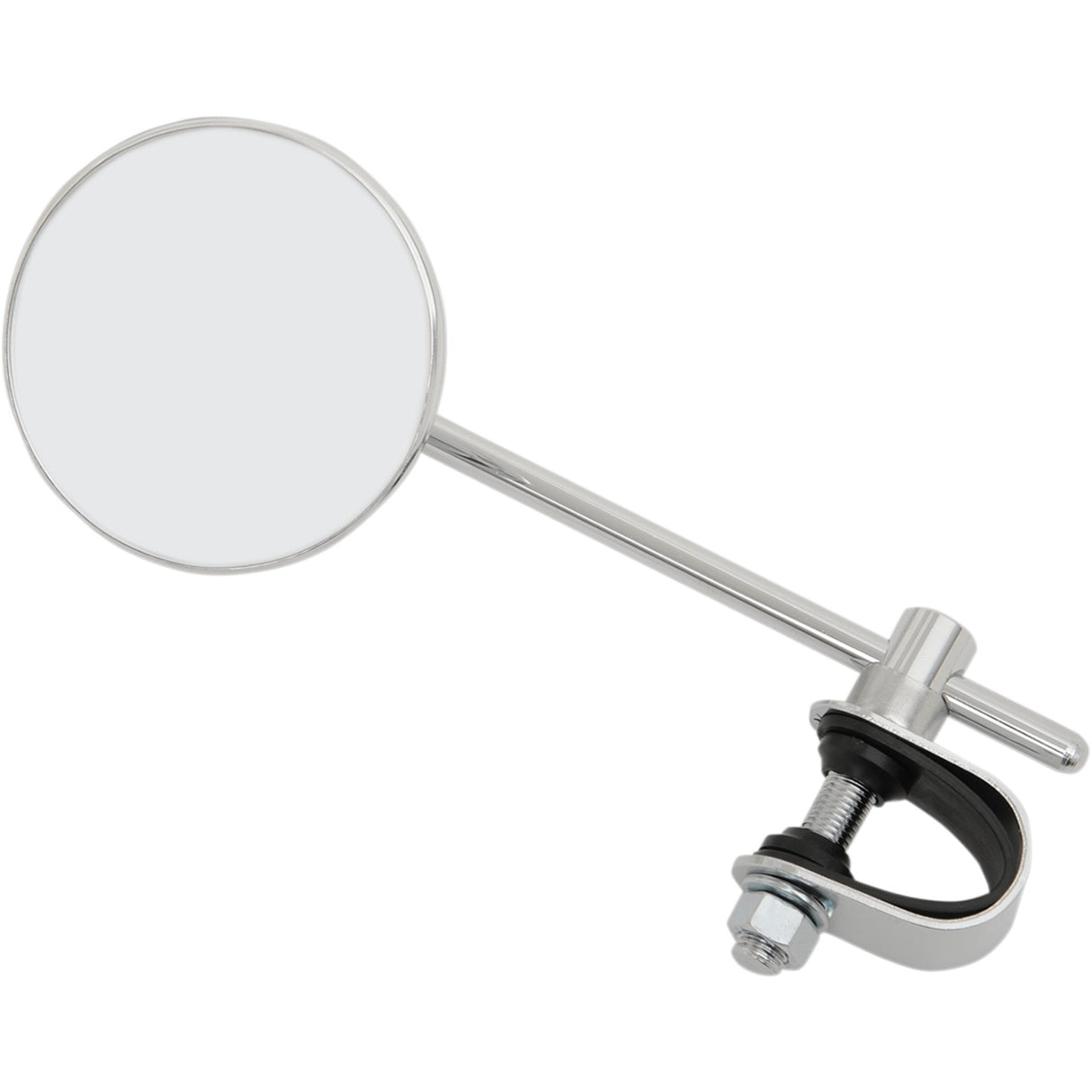 Emgo 3" Chrome Stamped Mirror Side View Round Chrome 6" Stem Left Right Each - 20-06816