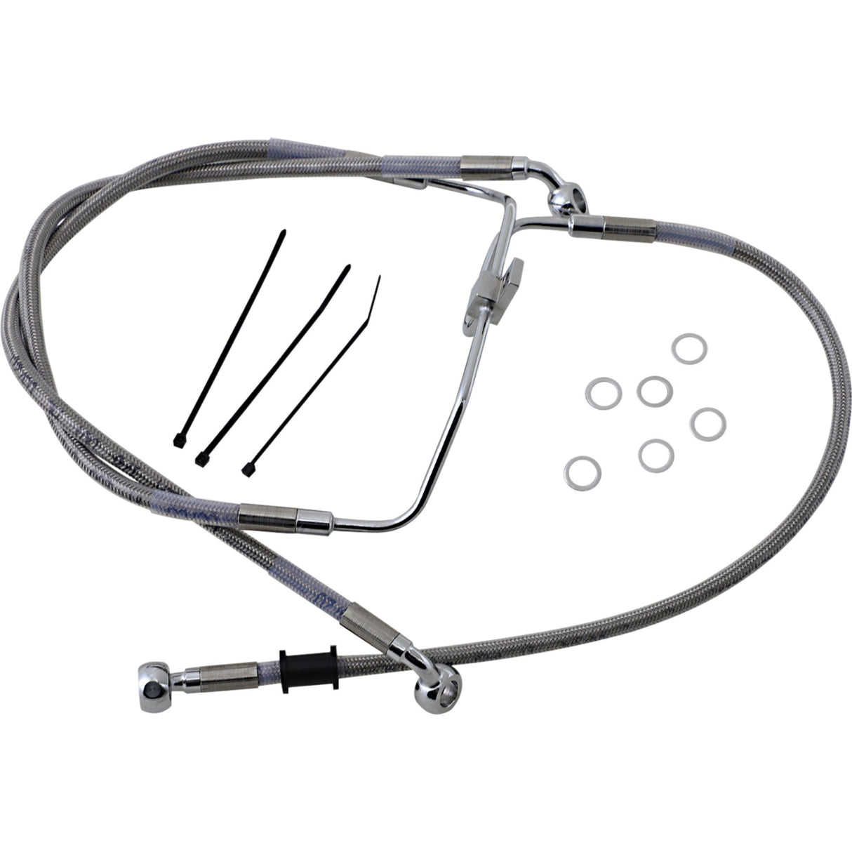 DRAG SPECIALTIES Stainless Steel Brake Line Kit Front - (Lower/Upper)
