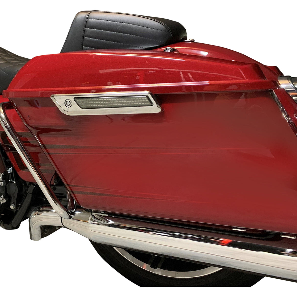 CUSTOM DYNAMICS 2040-2866 CD-SBL-BCM-SC Saddlebag LED Latch Light - Smoke - Chrome