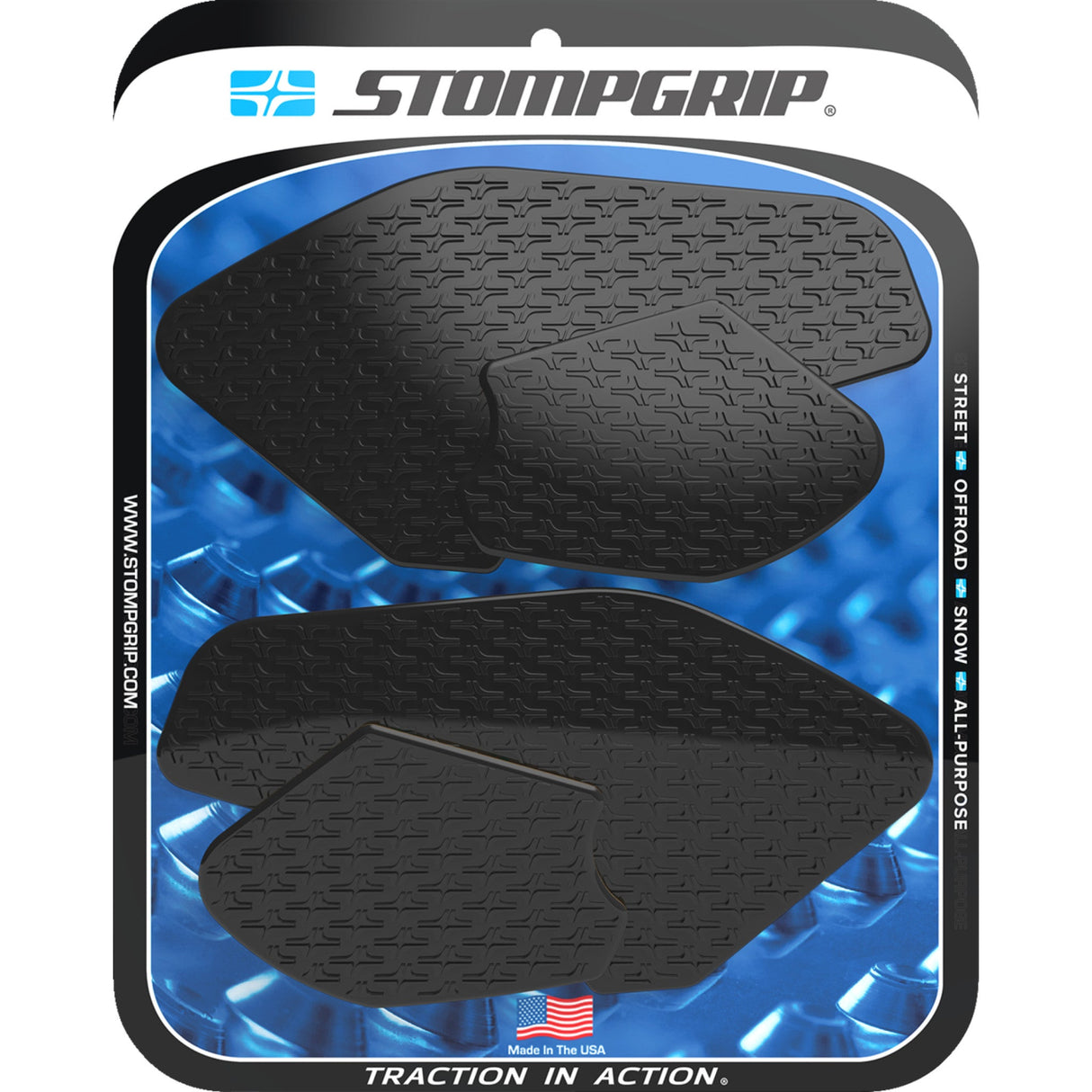 STOMPGRIP 4320-2679 55-14-0195B Icon Profile Traction Pad Tank Grips Traction Pad Tank Grips - Icon - Black - MT-07