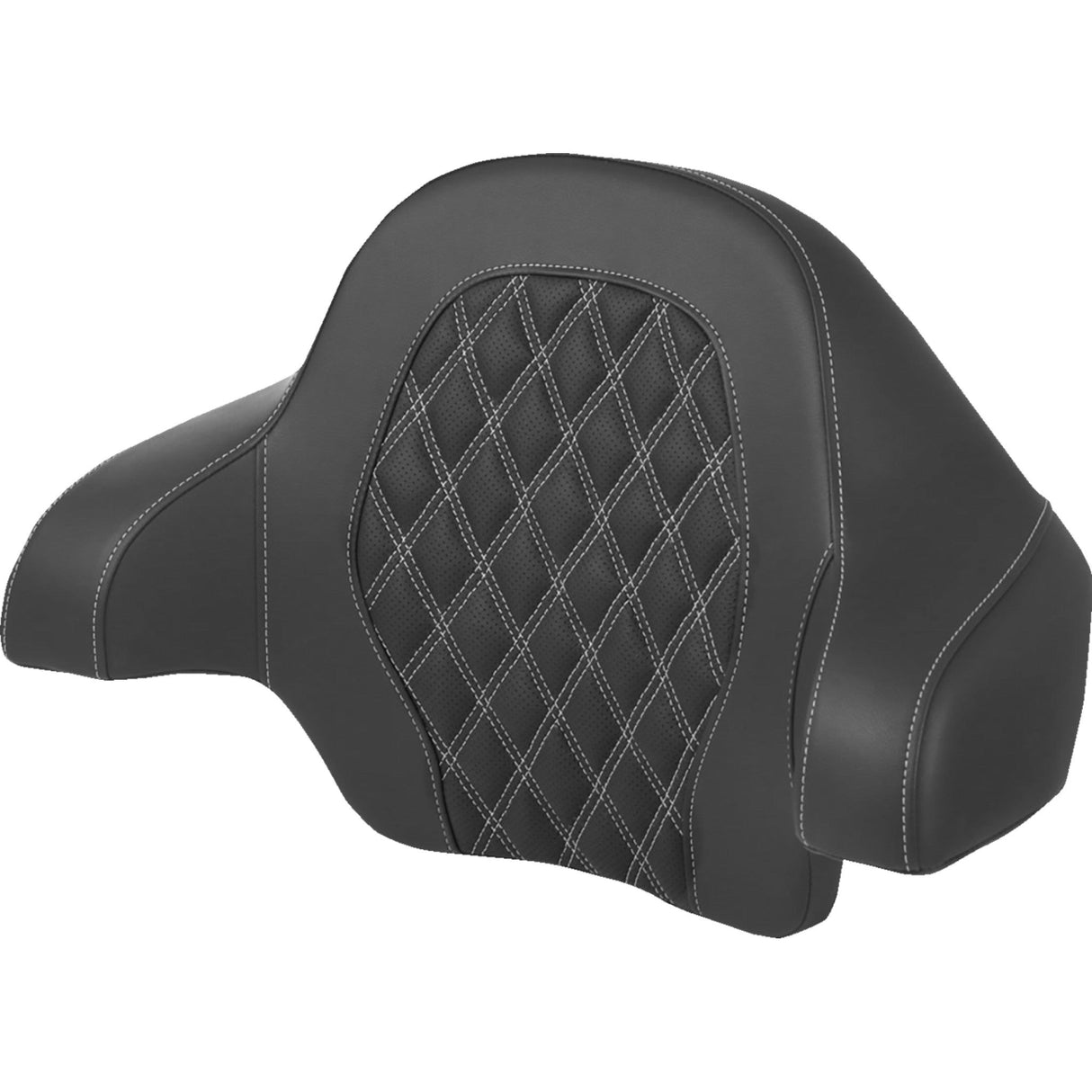 Saddlemen Tour Pak® Backrest Pad Lattice Stitch Silver Stitch - 814-07-15005 For Harley Touring 2014-2026