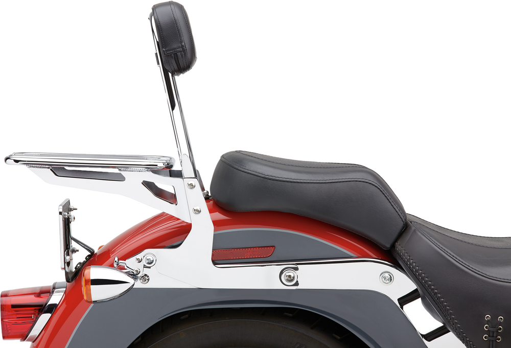 Cobra 82-96533 602-2002 DETACHABLE BACKREST ROUND CHROME SOFTAIL 07-17