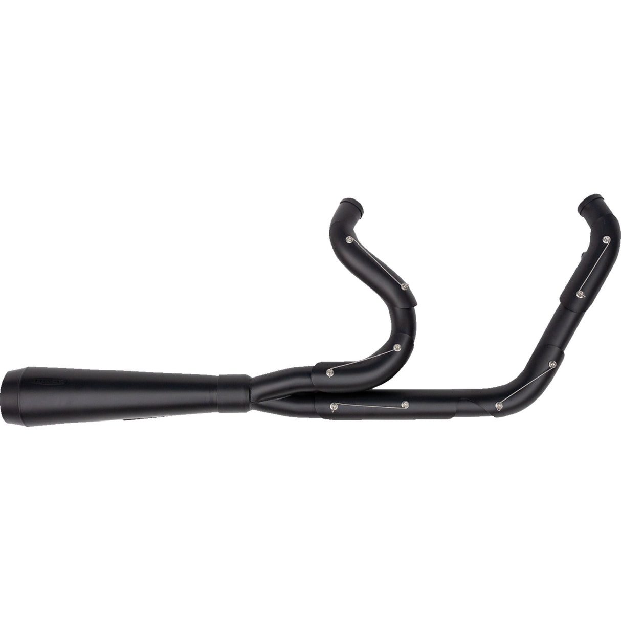Trask 2-Into-1 Assault Exhaust System Full Black On Black - TM-5000BKBK For Harley Touring 2007-2016