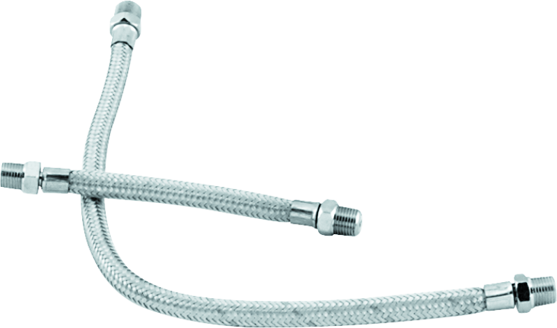 Bikers Choice 493390 66-84 Shovelhead Braided Stainless Rocker Box Oil Line Set Replaces H-D 62783-66A