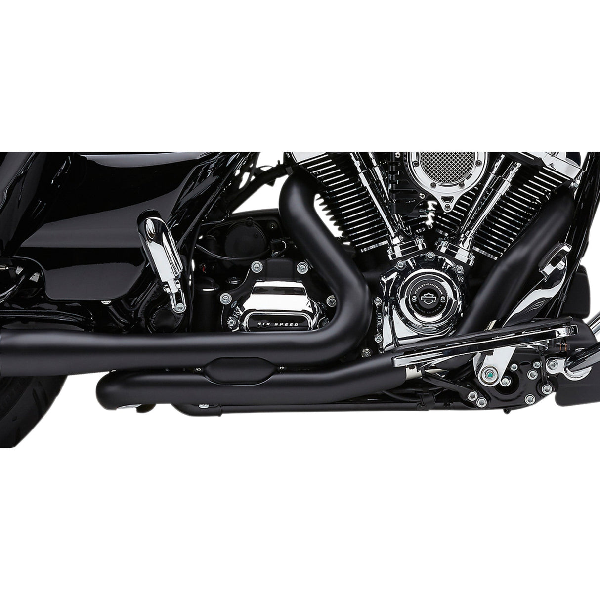 Cobra Pro Chamber 2-Into-2 Header System - 6255RB For Harley Touring 2017-2023