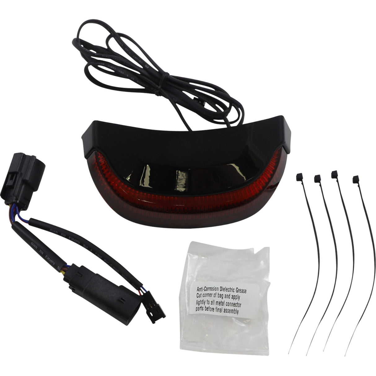 Ciro Crown Taillight With Lightstrike™ Technology Red Lens Black - 40174 For Harley Touring 2006-2026