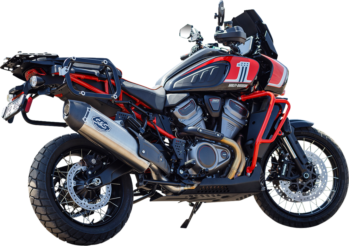 Slip-On Muffler - Brushed Stainless Steel - 50-State - Pan American - 1801-1811