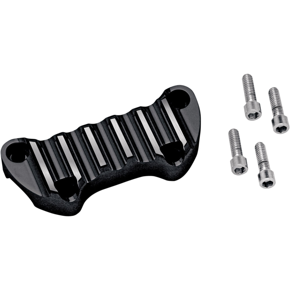 COVINGTONS 0603-0196 C1225-B Billet Aluminum Handlebar Clamp - Riser Clamp - Finned - Black