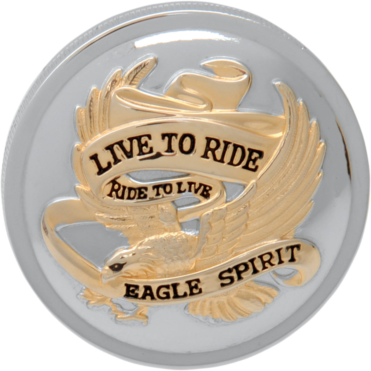 Drag Specialties Live to Ride Fuel Cap - DS-390148 For Harley Motorcycles 1982-1996