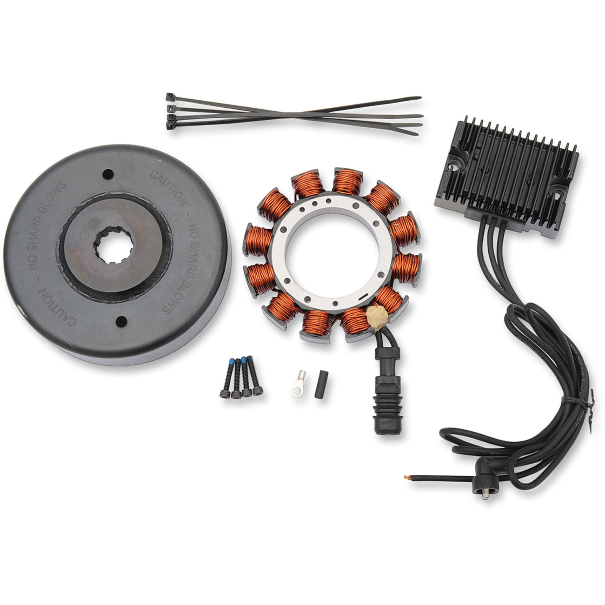 Drag Specialties Heavy-Duty 32A Charging Kit Black Regulator For Harley Motorcycles 1970-1996