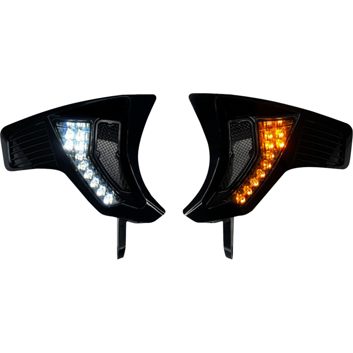 CUSTOM DYNAMICS 2040-3445 SD-RG23-VTS-AW Shark Demon® Integrated Front Turn Signal Vents Shark Demon® Turn Signal Vents - Smoke Lens